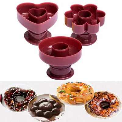 Cortador de Donuts DIY, Molde para Biscoitos e Bolos, Decoração de Fondant, Acessórios de Cozinha para Confeitaria DIY, 1 Peça