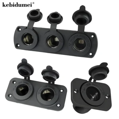 Kit de Substituição DIY de Tomada de Isqueiro e Tomada de Energia à Prova d'Água com 1/2/3 Furos para Carro, Moto, Barco, RV, Caminhão 12V