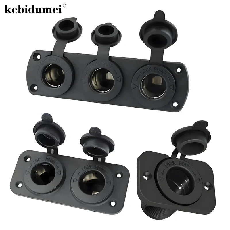 Kit de Substituição DIY de Tomada de Isqueiro e Tomada de Energia à Prova d'Água com 1/2/3 Furos para Carro, Moto, Barco, RV, Caminhão 12V