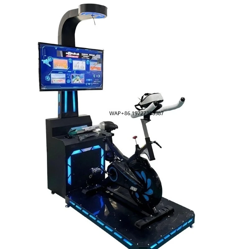 Bicicleta ergométrica de ciclismo imersiva interna vr dinâmica alívio psicológico com simulação de segurança no trânsito para uso em shopping doméstico