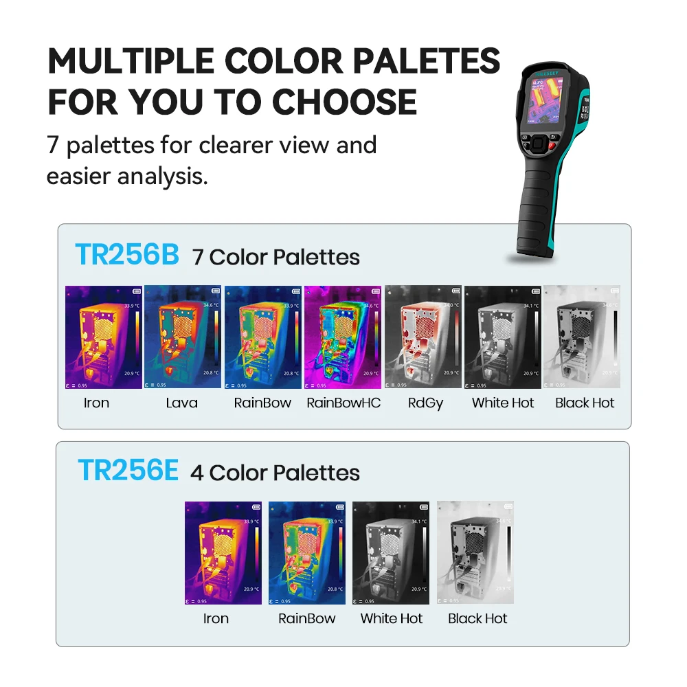 Mileseey TR256B TR20 IR Thermal Imager Camera 256*192 Resolution 7 Palettes with 2MP Visual Light 50HZ 13 Languages NETD 40mK - Image 5