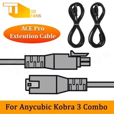 For Anycubic Kobra 3 Extension Cable ACE 4-Pin Extension Cable for Kobra3/Max/S1C 3D Printer with Magnetic Ring/Without Magnetic