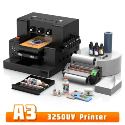 UV DTF Impresora Printer A3/A4 L805 UV Flatbed Sticker Printer for Bottle Print Acrylic Metal Wood 3D