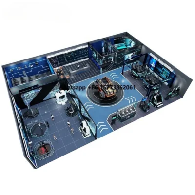 Equipamentos de Playground Interno para Crianças, Atrações de Parque de Diversões 9D, Simulador de Voo 7D, Máquina de Jogo de Realidade Virtual para Parque Temático