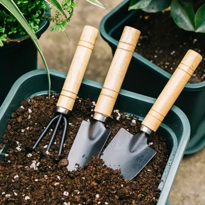 Mini Kit Jardinagem com Rake Trowel e Pá, Garden Tool Set, Plantas Suculentas e Cultivo do Solo