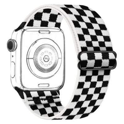 ¡ÚLTIMAS UNIDADES! Correa Nylon Ajustable para Apple Watch 38-49mm - Patrones Ajedrez & Vaca ¡SUPER ELÁSTICA! + ENVÍO GRATIS