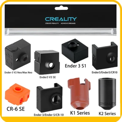 Meia de Silicone Oficial Creality K1C/K1/K2, Capa de Silicone para Peças de Impressora 3D MK8/MK9/CR10/Ender 3/Ender 5/Ender 7