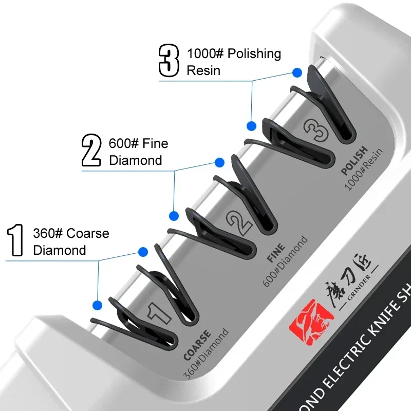 Afilador de cuchillos de diamante eléctrico TAIDEA, nuevo sistema de afilado mejorado, grano de pulido 360/600/1000 # Afiladores Profesionales - Image 6