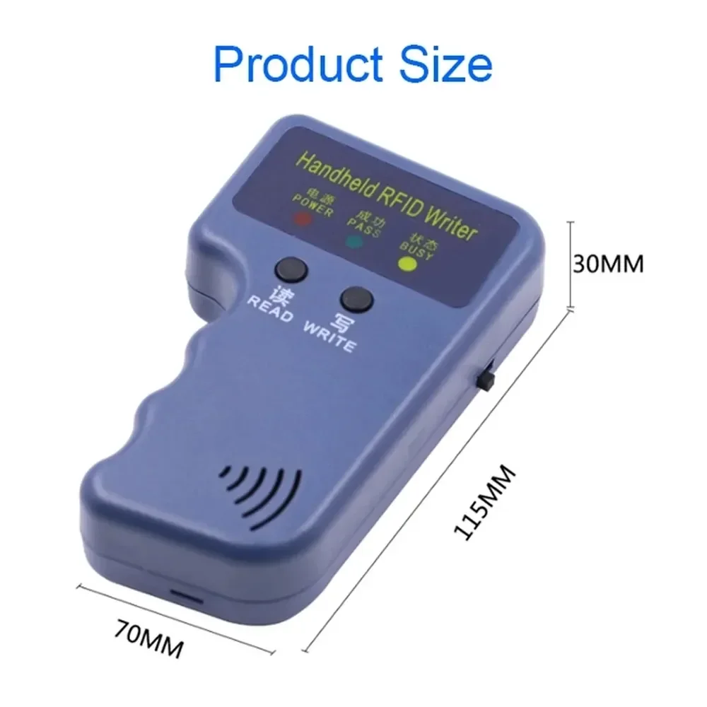 Handheld 125KHz EM4100 TK4100 RFID Copier Writer Duplicator Programmer Reader + 5pcs EM4305 T5577 Rewritable ID Keyfobs Tags - Image 8