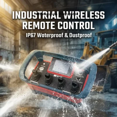 Controle Remoto Sem Fio Proporcional Hidráulico Automático IP67 à Prova d'Água NM-031 com 4 Joysticks para Caminhão Guindaste 12V 24V Alcance de 500m