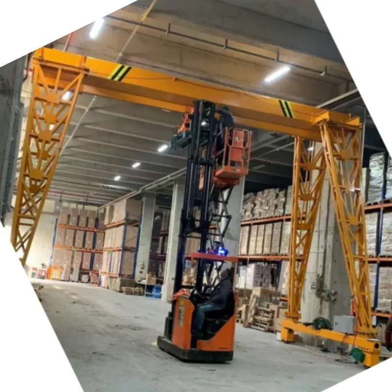 High Quality Strong Box Model Girder 10T Wire Rope Hoist Chain Hoist Mobile Portable Gantry Crane With Wheels - Image 2