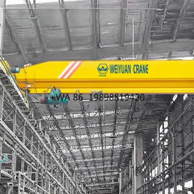 Steel Wire Rope Hoist Single Girder Bridge Crane with Gearbox and Motor 6T Capacity 8.5m Span Remote Control Electric