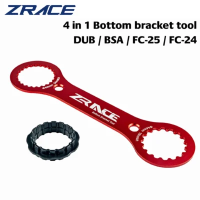 Ferramenta de chave de suporte inferior ZRACE 4 em 1, compatível com SRAM DUB, SHIMANO BSA / FC-25 / FC-24, CNC AL7075 DUB-BSA TOOLS