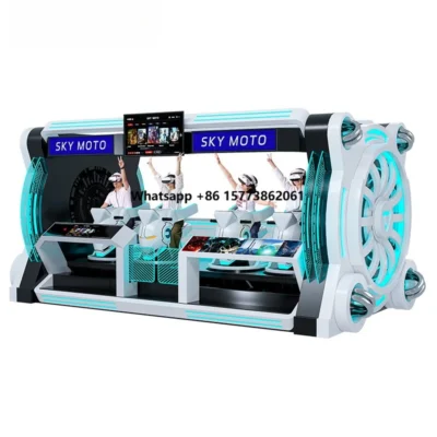 Máquina de Jogo VR 2027 Nova Cadeira 5D Motion com 4 Assentos Simulador de Voo Teatro Voador 7D Realidade Virtual Simulador de Montanha-Russa 9D