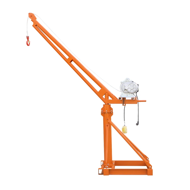 Mini grue électrique de levage pour travaux agricoles et de construction, capacité de charge 1 tonne, équipement de levage électrique pour câbles métalliques et élingues agricoles. - Image 2