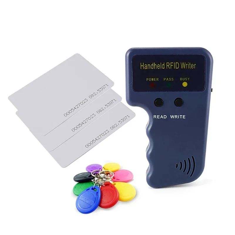Handheld 125KHz EM4100 TK4100 RFID Copier Writer Duplicator Programmer Reader + 5pcs EM4305 T5577 Rewritable ID Keyfobs Tags - Image 6