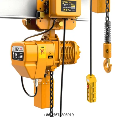 Guincho Elétrico de Corrente HSY 10 Toneladas Novo, Guincho de 3 Toneladas com Cabo de Aço de 9/15 Metros, Componente Essencial para Equipamento de Elevação com Gancho Elétrico