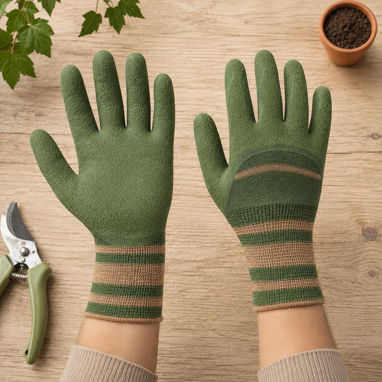 1/2 Par de Luvas de Jardinagem Antipunção, Luvas Duráveis para Trabalho em Jardinagem, para Plantio e Poda de Rosas, Cactos e Amoras - Image 4
