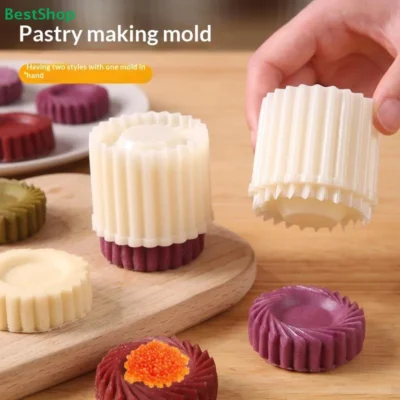 〔EVA〕Molde de Pressão 2 em 1 para Confeitaria – Molde de Plástico Antiaderente para Mooncake e Biscoitos para Assar