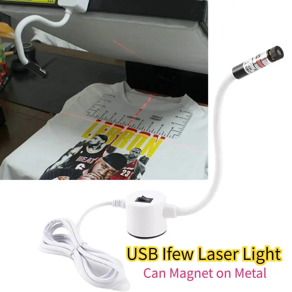 sublimação Kit de Ferramentas de Sublimação com Ponteiro Laser DTF para Impressora, Máquina de Prensa Térmica, Cama de Corte de Camisetas, Kit Localizador de Luz Cruzada para Posicionamento de Costura - Image 2