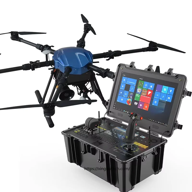 Professional Drone Ground Station with HD Monitor Long Range Remote Controller Real-Time FPV Video Transmission for RC Aircraft - Image 5