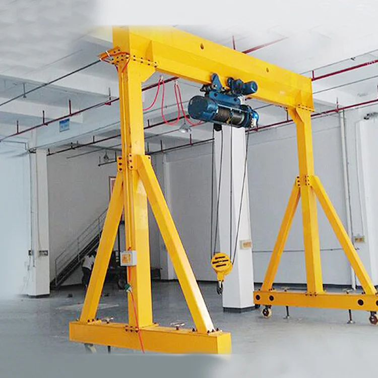 High Quality Strong Box Model Girder 10T Wire Rope Hoist Chain Hoist Mobile Portable Gantry Crane With Wheels - Image 4