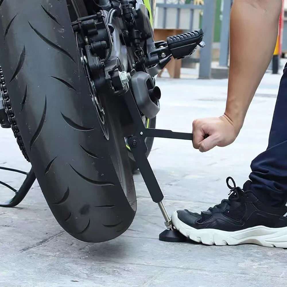 Suporte de roda para economia de trabalho de motocicleta, suporte universal para elevação de roda, suporte lateral, braço oscilante, estrutura de elevação para a maioria das motocicletas