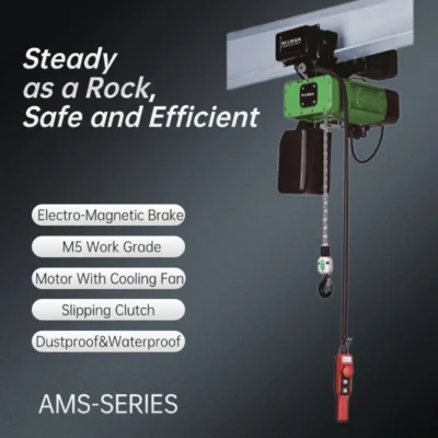 Polipasto Eléctrico de Cadena de Doble Velocidad HHBB M5 1T 220V Trifásico IP55 con Control Remoto