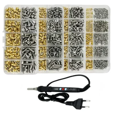 420/500 peças conjunto de calor porcas de inserção inserções rosqueadas térmicas de latão de aço inoxidável para projetos CNC de plástico de impressão 3D