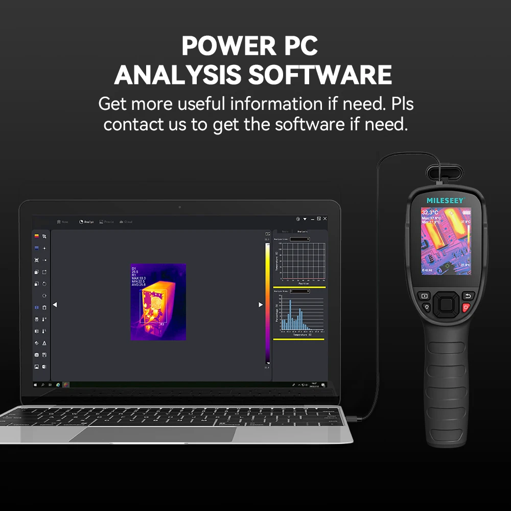 Mileseey TR256B TR20 IR Thermal Imager Camera 256*192 Resolution 7 Palettes with 2MP Visual Light 50HZ 13 Languages NETD 40mK - Image 6