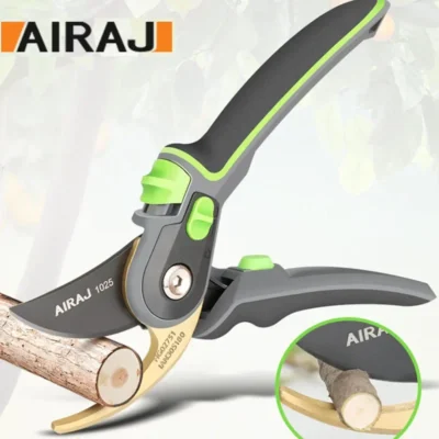 As tesouras de poda de nível industrial AIRAJ são ferramentas de jardinagem que economizam trabalho com tesouras afiadas, duráveis e antiderrapantes