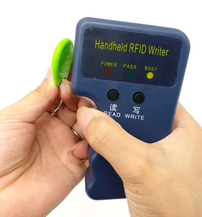 Handheld 125KHz EM4100 TK4100 RFID Copier Writer Duplicator Programmer Reader + 5pcs EM4305 T5577 Rewritable ID Keyfobs Tags - Image 4