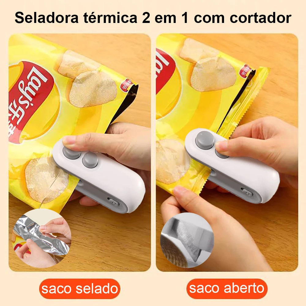 Mini Máquina De Selagem De Saco De Calor Aferidor De Embalagem Aferidor De Alimentos De Plástico Saco de clipe Selador de mão Embalagem de alimentos - Image 4