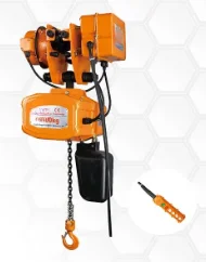 Electric hoist with electric trolley running 0.5T-5T ring chain hoist low headroom hoist