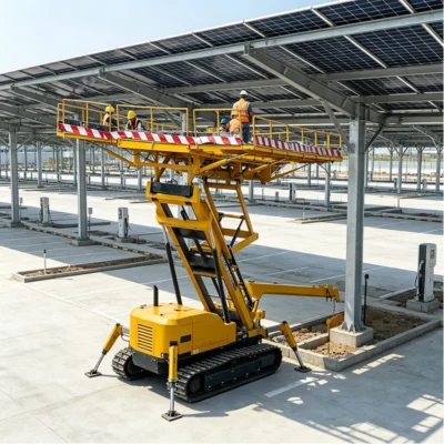 Plataforma Elevadora para Máquina Formadora de Rollos de Techo, Polipasto Eléctrico para Instalación de Paneles de Techo en Altura, Construcción de Edificios de Acero