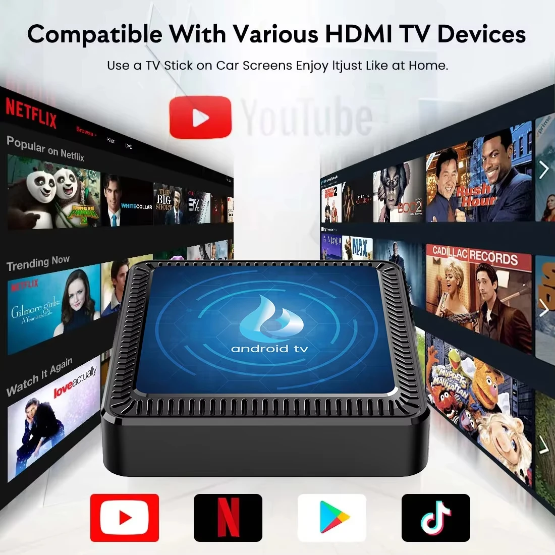 Q17 Smart TV Box Android 16 Bluetooth 6.0 Allwinner H313 Quad Core 8K Ultra HD 8GB+256GB Google Netflix Media Player Set Top Box - Image 2