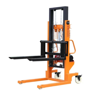 Empilhadeira Elétrica para Manuseio de Materiais, Empilhadeira de Paletes de 1 Tonelada e 2 Toneladas, Altura de Elevação de 2m e 3m, Empilhadeira Hidráulica Manual