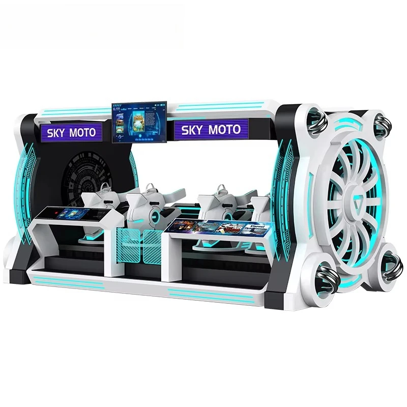 Máquina de Jogo VR 2027 Nova Cadeira 5D Motion com 4 Assentos Simulador de Voo Teatro Voador 7D Realidade Virtual Simulador de Montanha-Russa 9D - Image 3