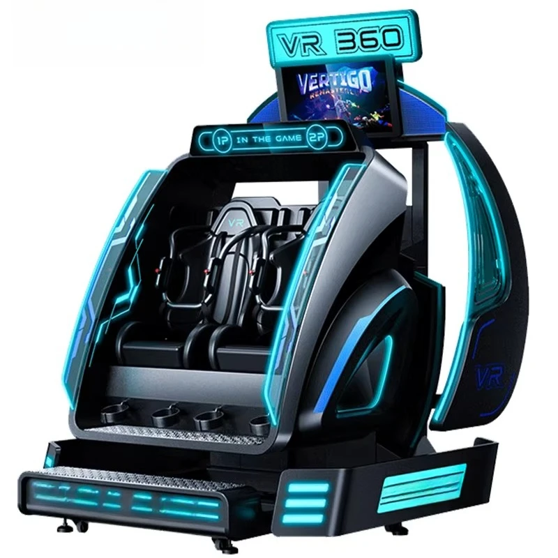Máquina de Jogo VR, Cadeira de Movimento em Realidade Virtual, Simulador de Voo VR, Simulador de Montanha-Russa Personalizado de Fábrica, 2 Lugares, 9D VR 360
