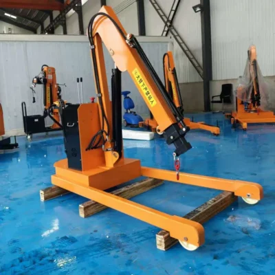 Mini-grue mobile entièrement électrique, grue hydraulique à flèche télescopique, grue à flèche articulée, capacité de levage de 1 à 2 tonnes