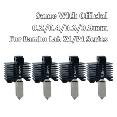 Kit de Atualização Hotend para Impressoras 3D Bambu Lab X1 P1, X1C P1P P1S - Cabeça de Impressão Hot End com Termistor e Aquecedor Cerâmico