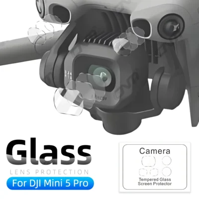 Protecteur d'objectif pour caméra de Drone DJI Mini 5 Pro, Film de protection anti-rayures en verre trempé HD pour accessoires DJI Mini5 Pro