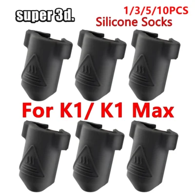 Meias de silicone para impressora 3D Creality K1/K1 Max, capa de silicone para bloco de aquecimento, capa de isolamento térmico para hotend K1, 1/3/5/10 peças