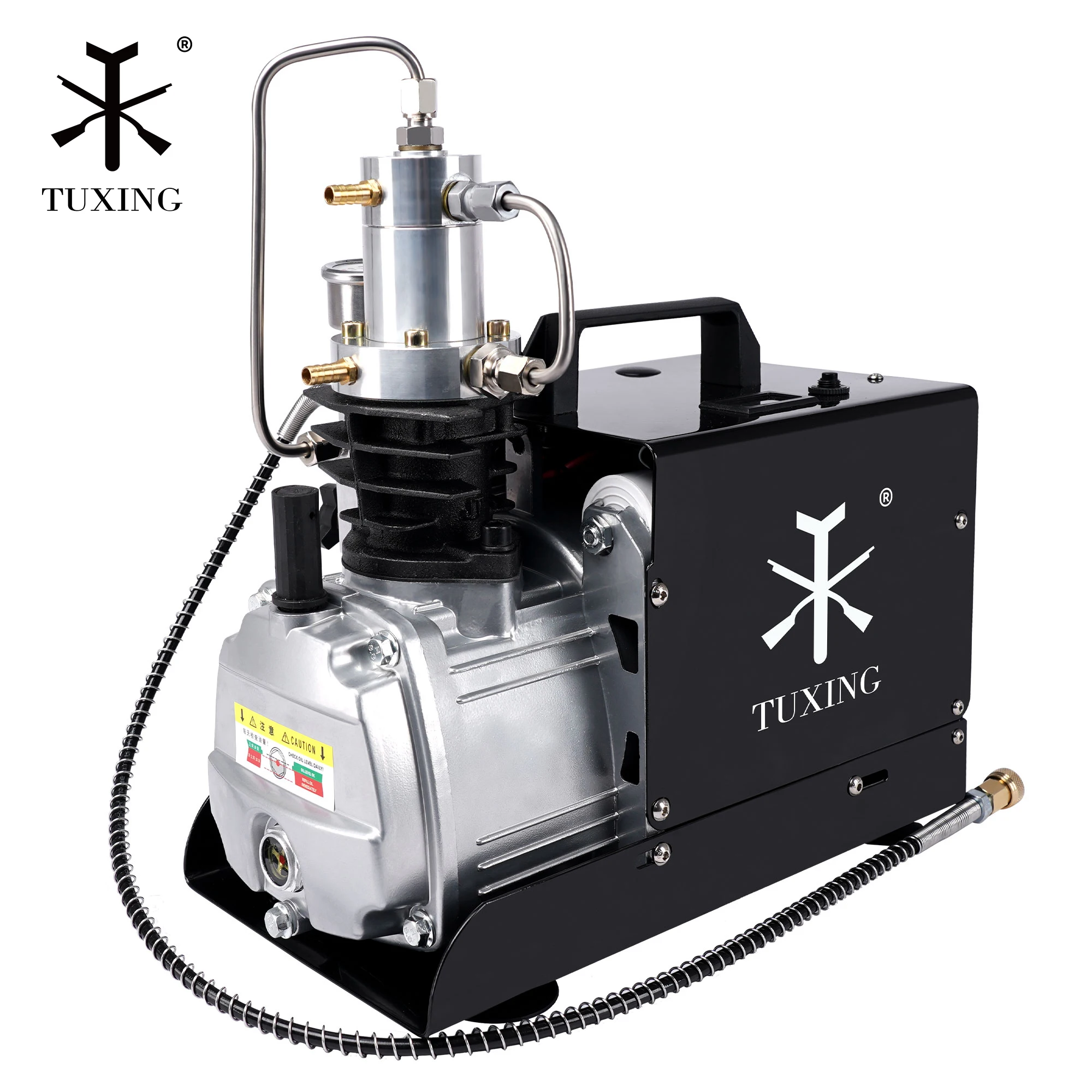 Compresor de aire PCP de alta presión TUXING de 4500 psi, compresor de ventilador eléctrico incorporado a prueba de explosiones para pistola de aire comprimido para buceo