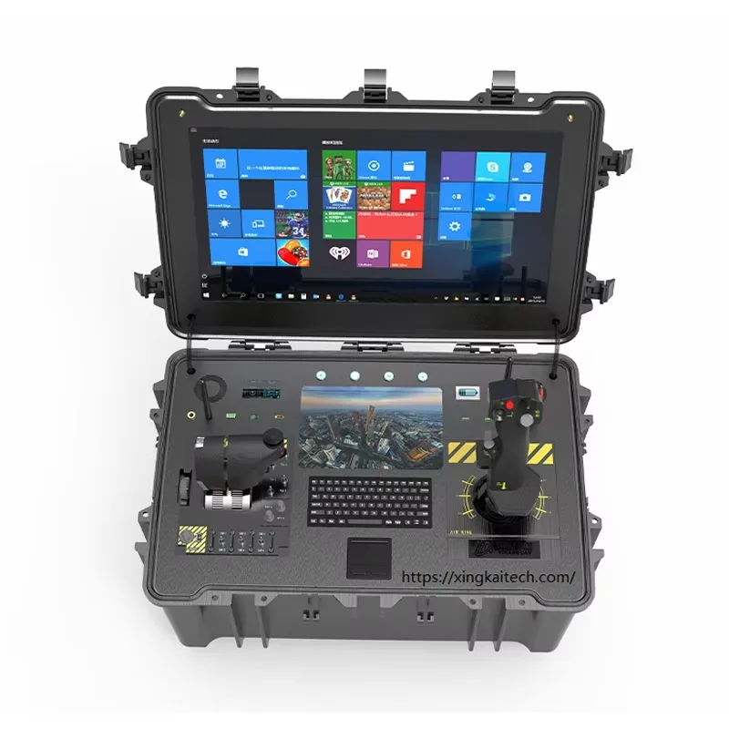 Professional Drone Ground Station with HD Monitor Long Range Remote Controller Real-Time FPV Video Transmission for RC Aircraft - Image 6