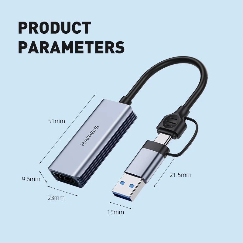 Hagibis placa de captura de vídeo usb 3.0 com 100w pd para meta quest 3 ipad hdmi para usb/tipo-c jogos streaming ao vivo gravador de vídeo - Image 6