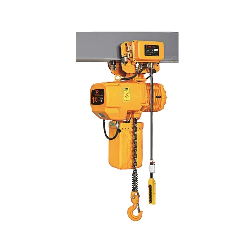 2 tons of 10m two-speed electric chain hoist with movable trolley entertainment