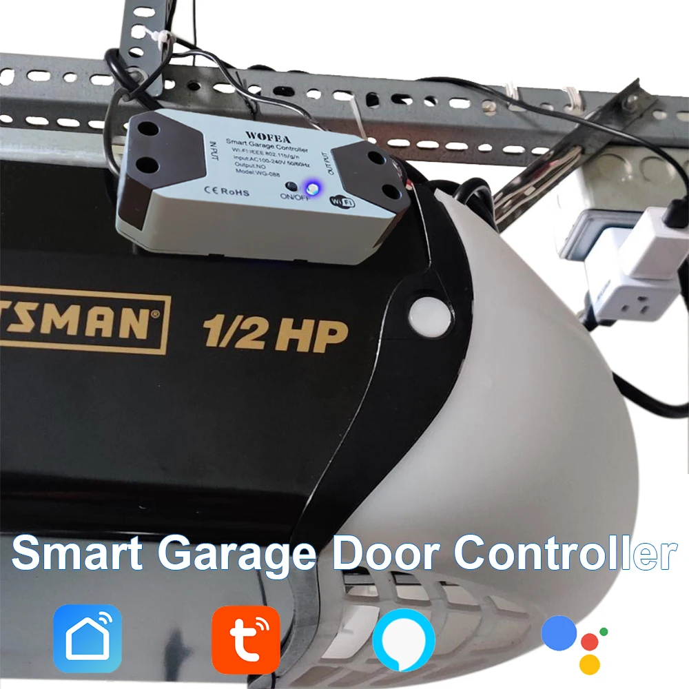 Wofea WiFi Smart Garage Door Opener Controller DC12 DC24V Wrok with Alexa and Google Home 2.4G APP NO Need Gateway - Image 4