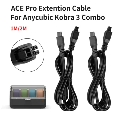 For Anycubic kobra 3 Combo ACE Extension Cable 4-pin Data Cable 1M 2M With Magnetic ring For Kobra 3/Max/S1/S1C 3D Printer
