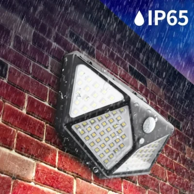 Lâmpada solar multifuncional decoração de jardim ao ar livre luz led solar à prova d' água holofote alimentado por luz solar com sensor de movimento